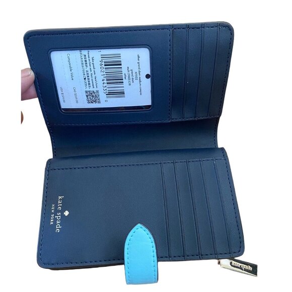 Kate Spade Grand Slam Tennis Medium Compact Bifold Wallet - Picture 3 of 5